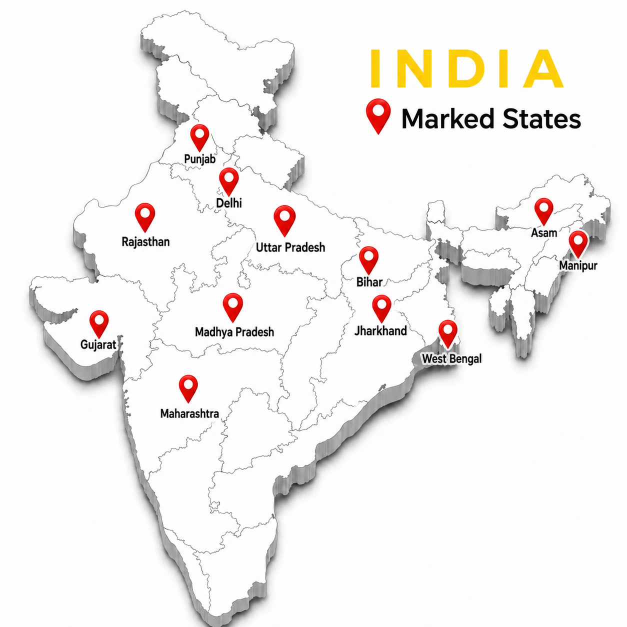 Service Area Map - Where we serve across India